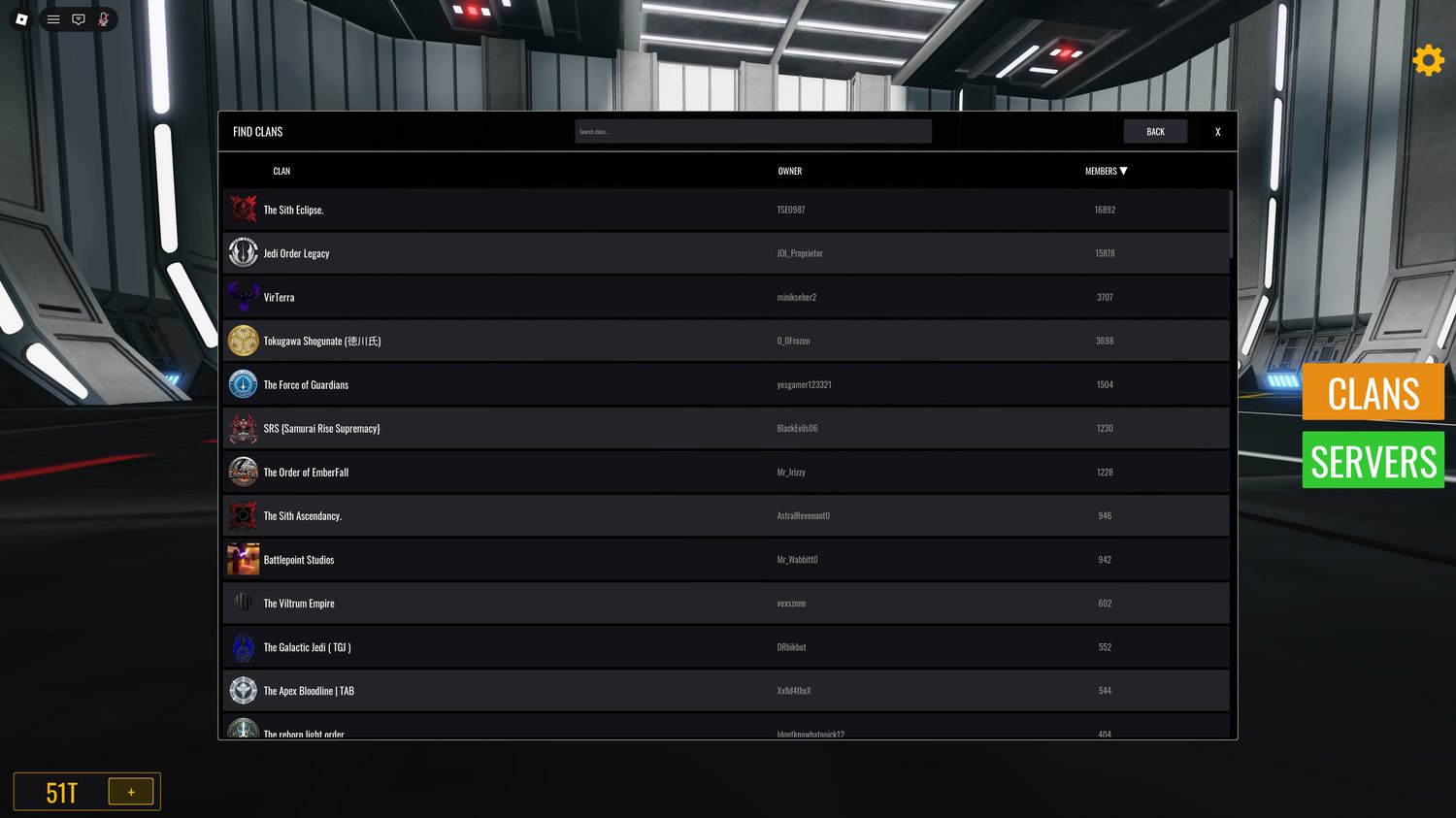 Find clans
