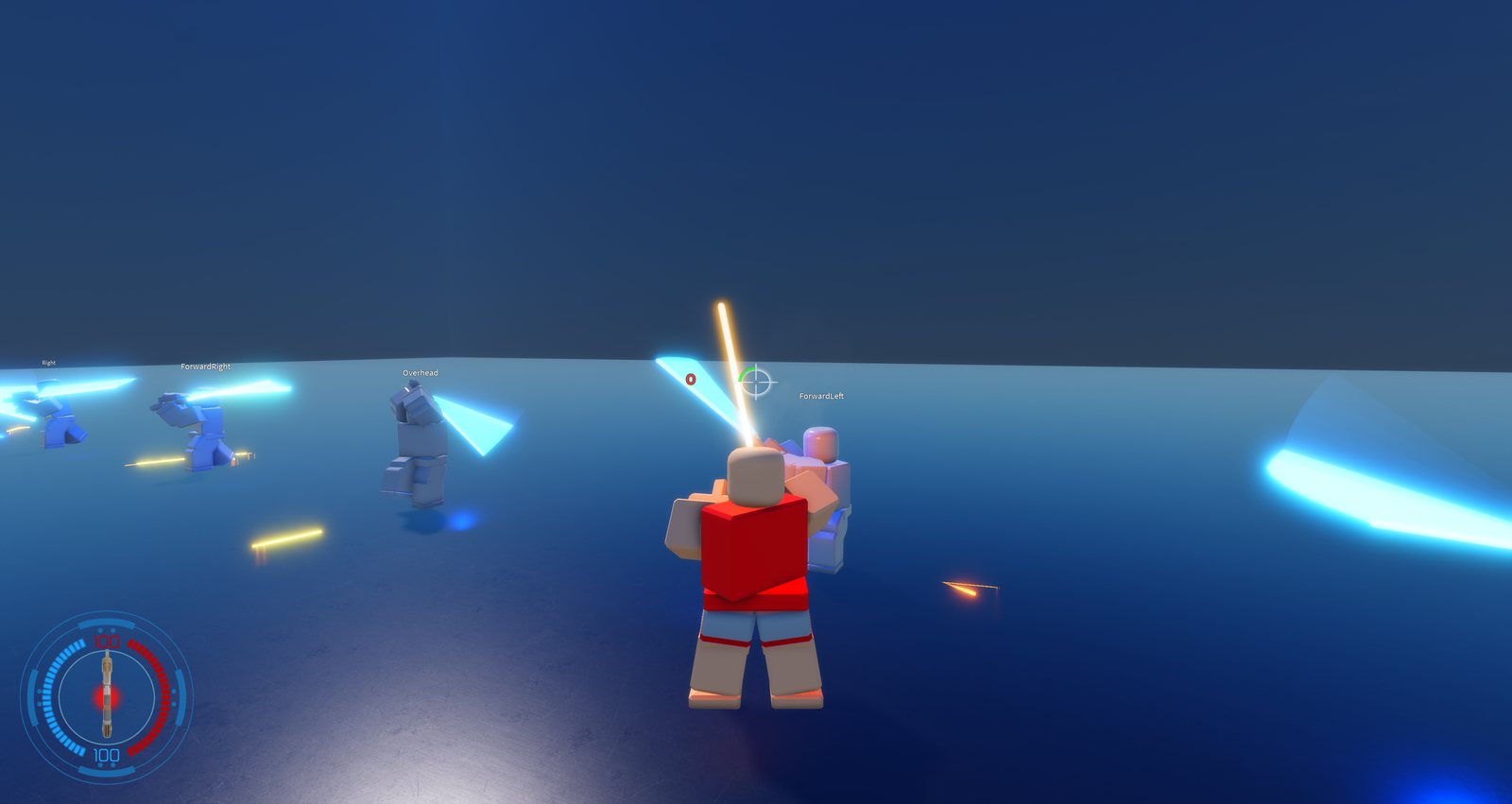 Aiming a block