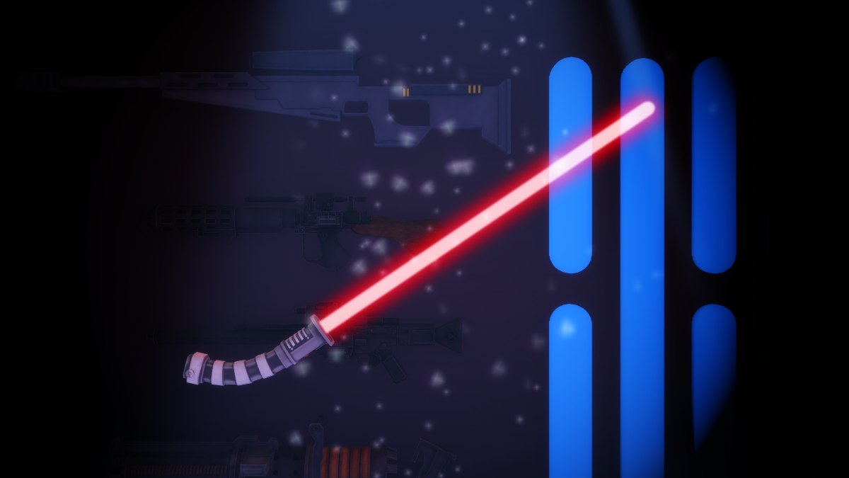 Saber in the customise menu
